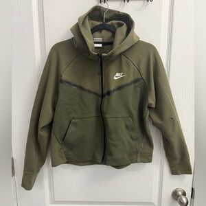 Nike Olive Green Zip Up Hoodie Jacket Women’s Size Medium